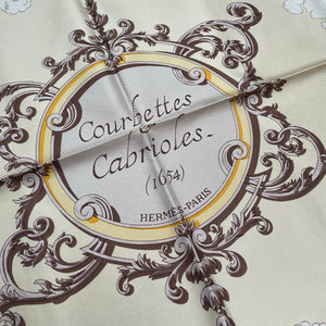 Vintage Hermes Silk Scarf "Courbettes et Cabrioles"
