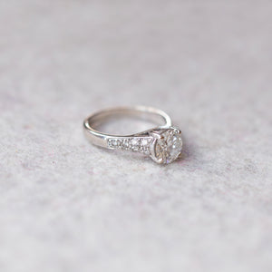 1.5ct Diamond Solitaire Ring with Diamond Set Shoulders