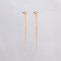 18ct Gold Tassel Stud Earrings with Diamonds