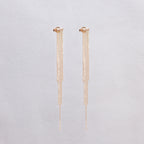 18ct Gold Tassel Stud Earrings with Diamonds