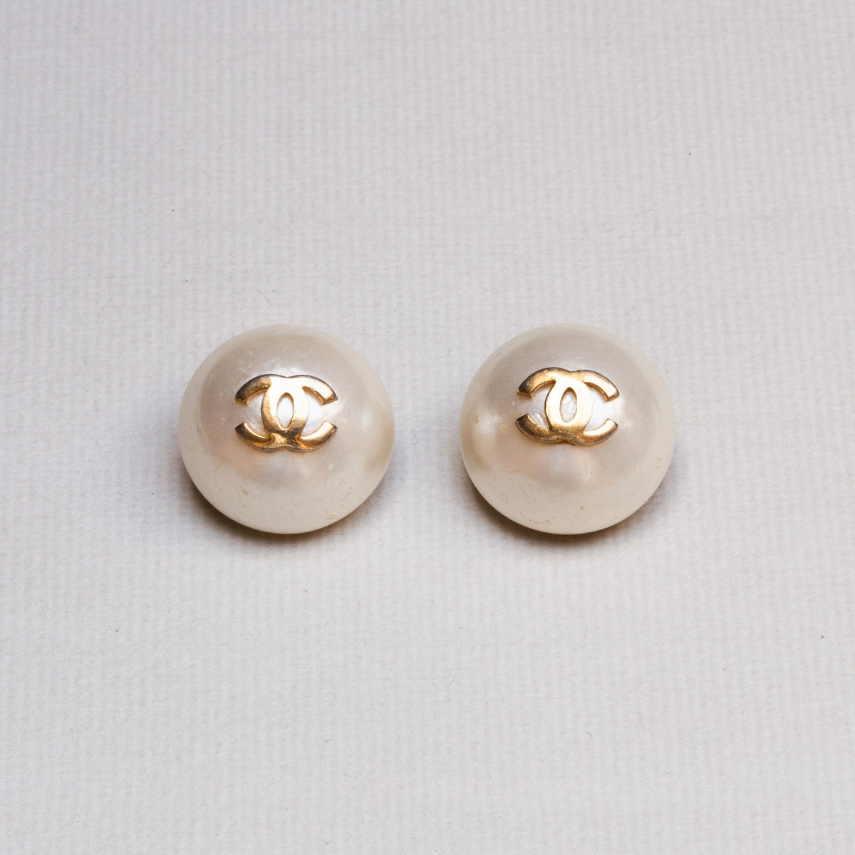 Vintage Chanel Faux-Pearl Clip-on Earrings