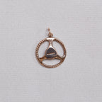 Vintage Gold Steering Wheel St. Christopher Charm Pendant