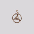 Vintage Gold Steering Wheel St. Christopher Charm Pendant