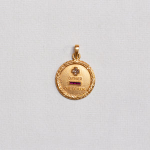 Vintage 18ct Gold Pendant with Diamonds and Rubies