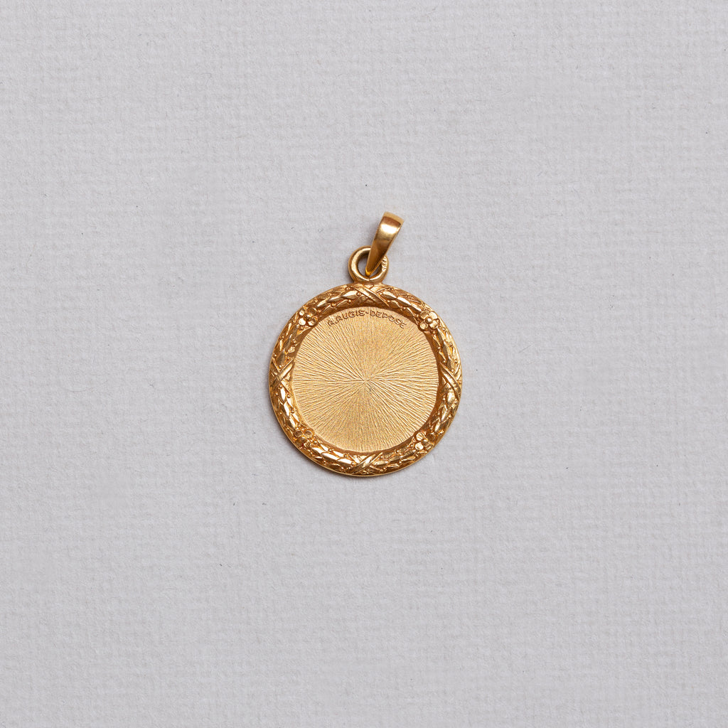 Vintage 18ct Gold Pendant with Diamonds and Rubies