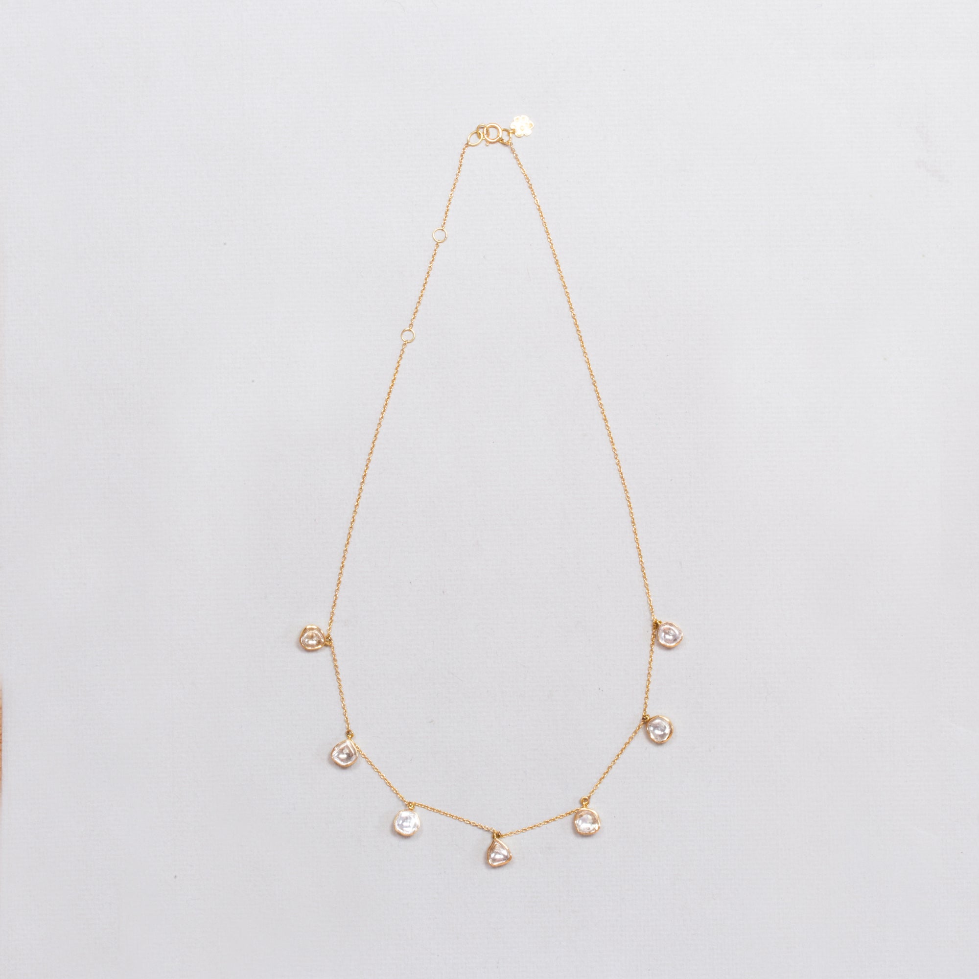 18ct Gold Polki Diamond Garland Necklace
