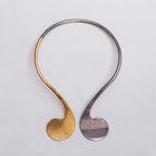 Vintage Buch & Deichmann Modernist Two-tone Collar Choker Necklace