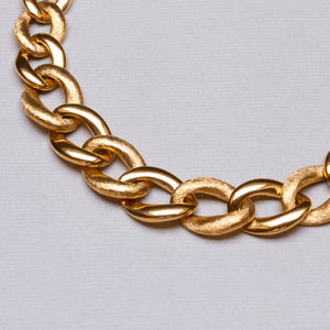 Vintage Napier Textured Gold Chain Necklace