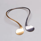 Vintage Buch & Deichmann Modernist Two-tone Collar Choker Necklace