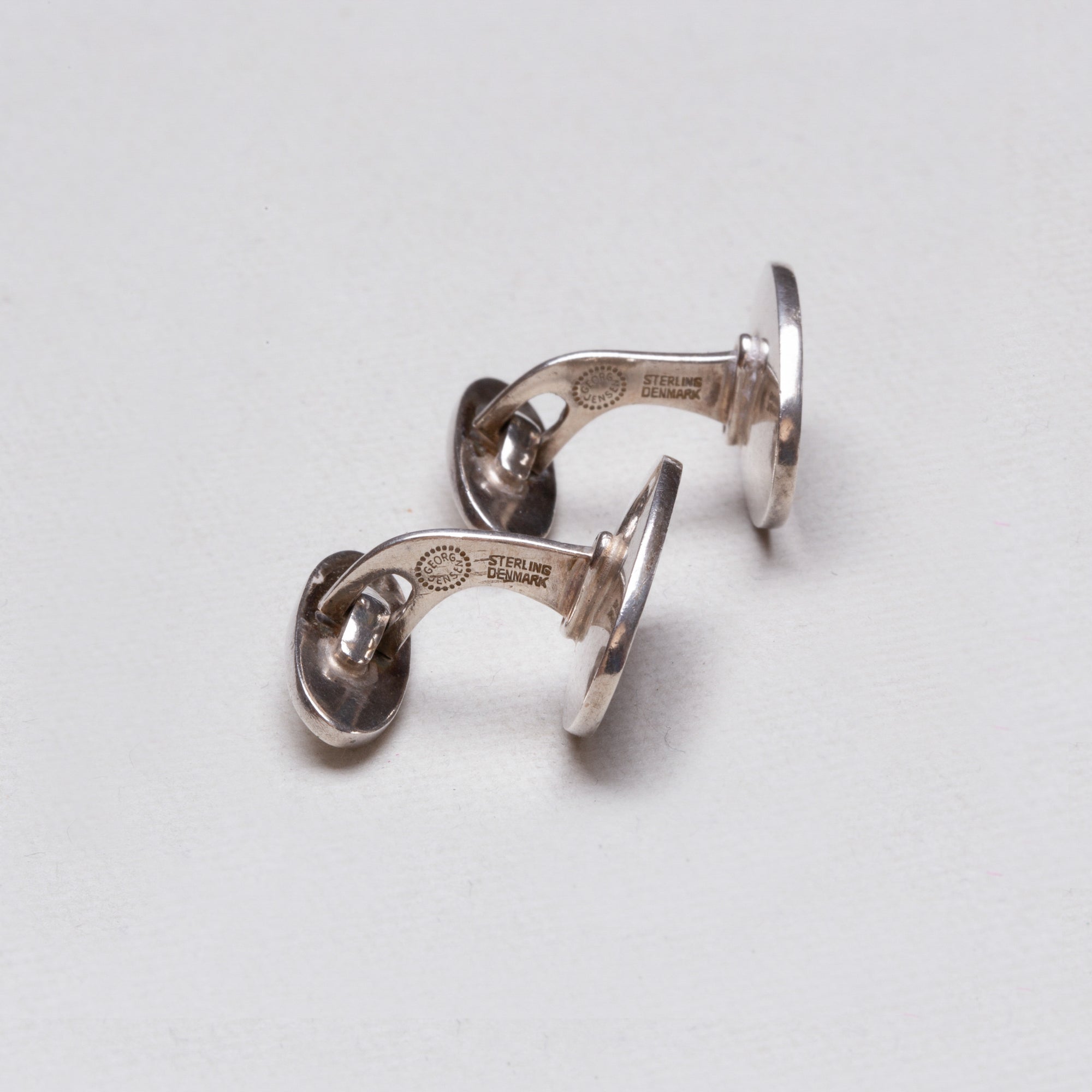 Boutons De Manchette Georg Jensen - Argent Sterling, Design Classique - Occasion Très Bon état