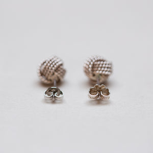 Vintage Tiffany Stering Silver Somerset Mesh Knot Stud Earrings and Ring