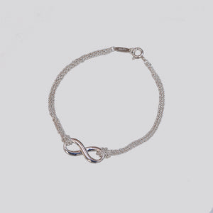 Vintage Sterling Silver Infinity Chain Bracelet