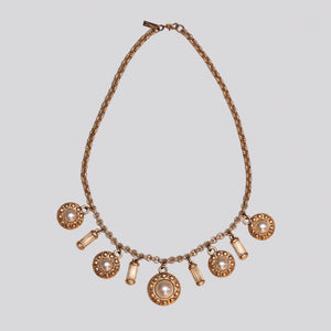Vintage Alexandre de Paris Gold Clip-on Earrings with Pearl