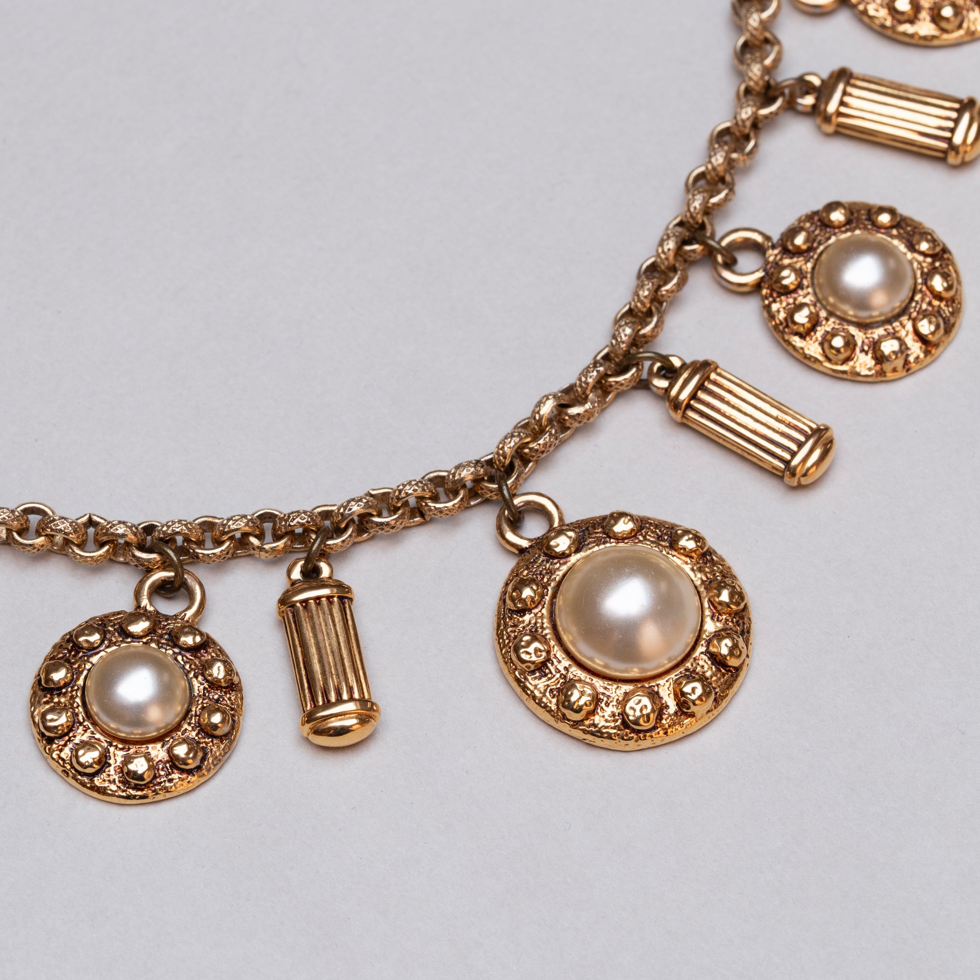 Vintage Alexandre de Paris Gold Chain Necklace with Pearls