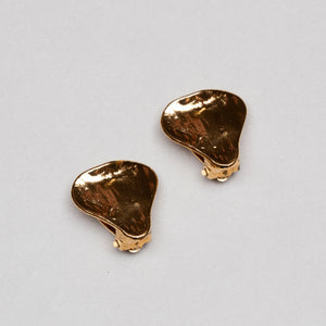 Vintage YSL Set of Gold Pin and Clip-on Earrings