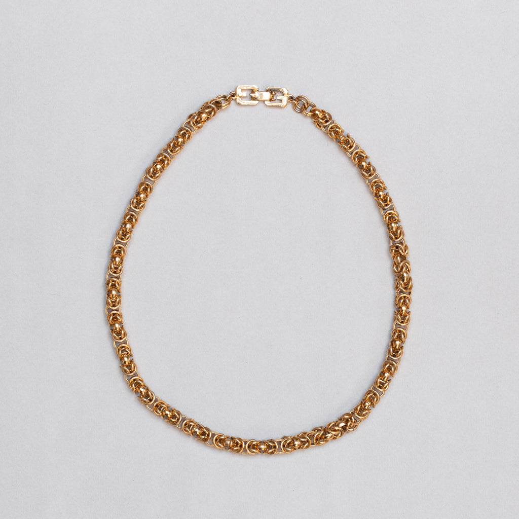 Vintage Givenchy Gold Byzantine Chain Necklace