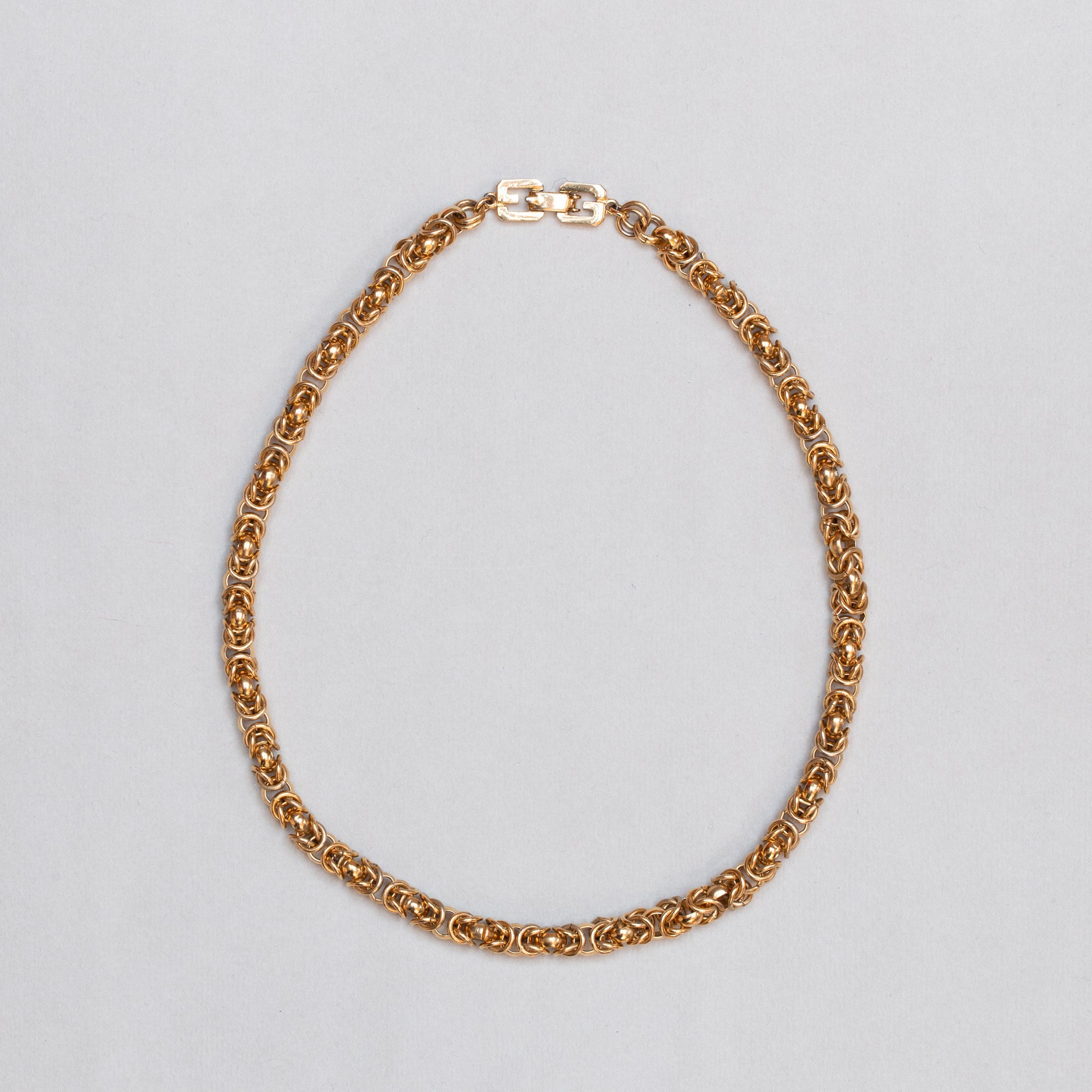 Vintage Givenchy Gold Byzantine Chain Necklace