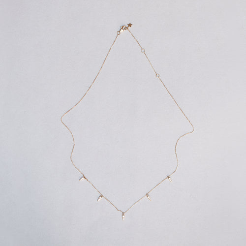 18ct Gold Diamond Spike Chain Necklace
