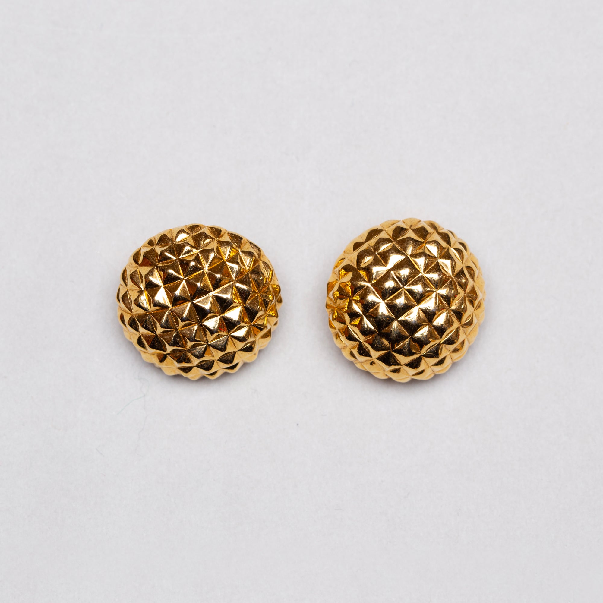 Vintage Gold Spike Clip-on Earrings