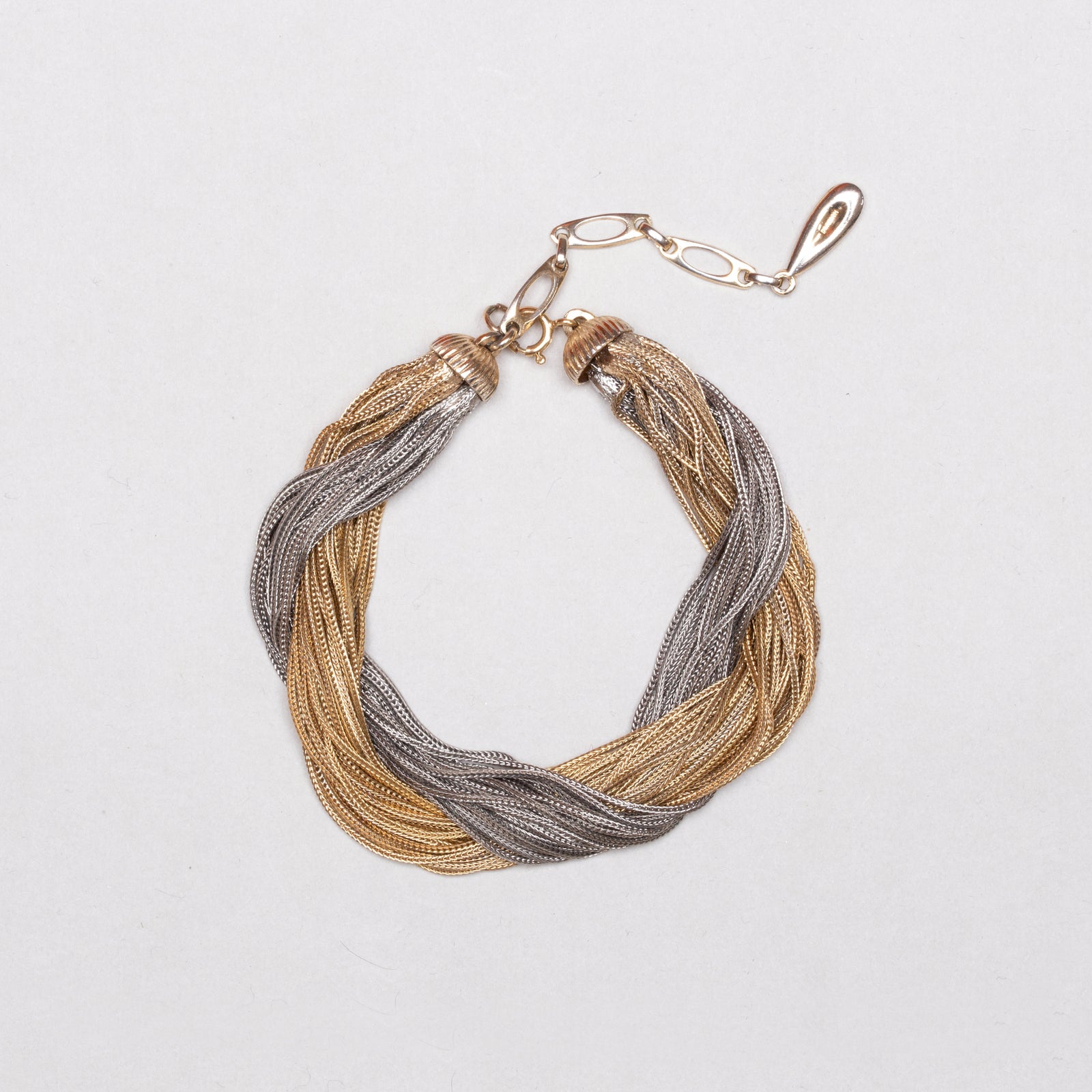 Vintage Dior Two-tone Snake Chain Twist Bracelet