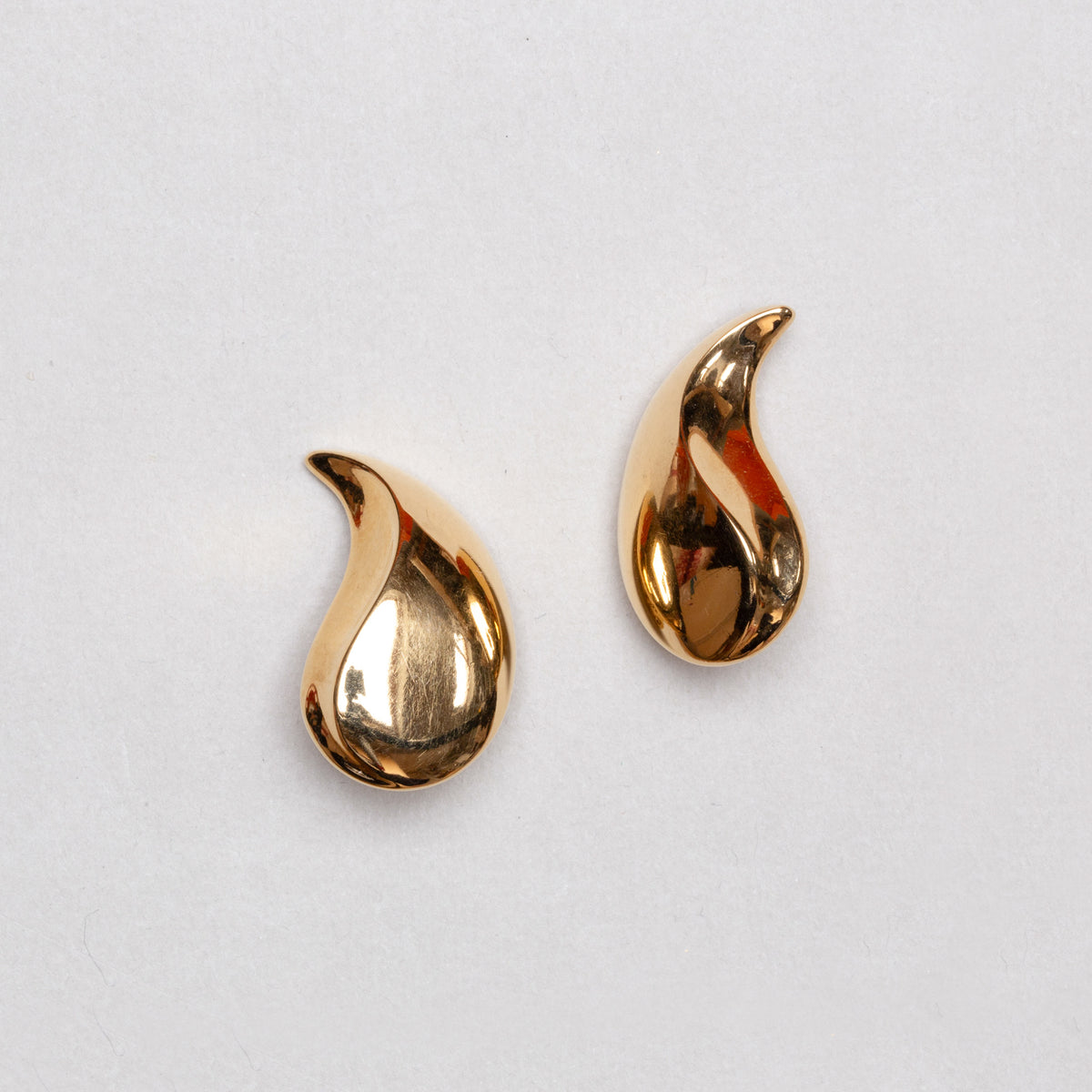 Vintage YSL Teardrop Gold Clip-on Earrings