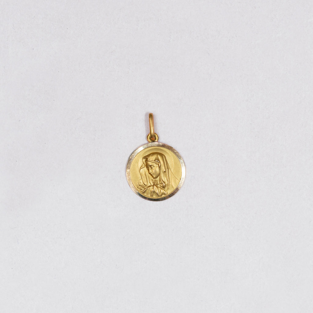 Vintage 9ct Gold Madonna Pendant (Small)