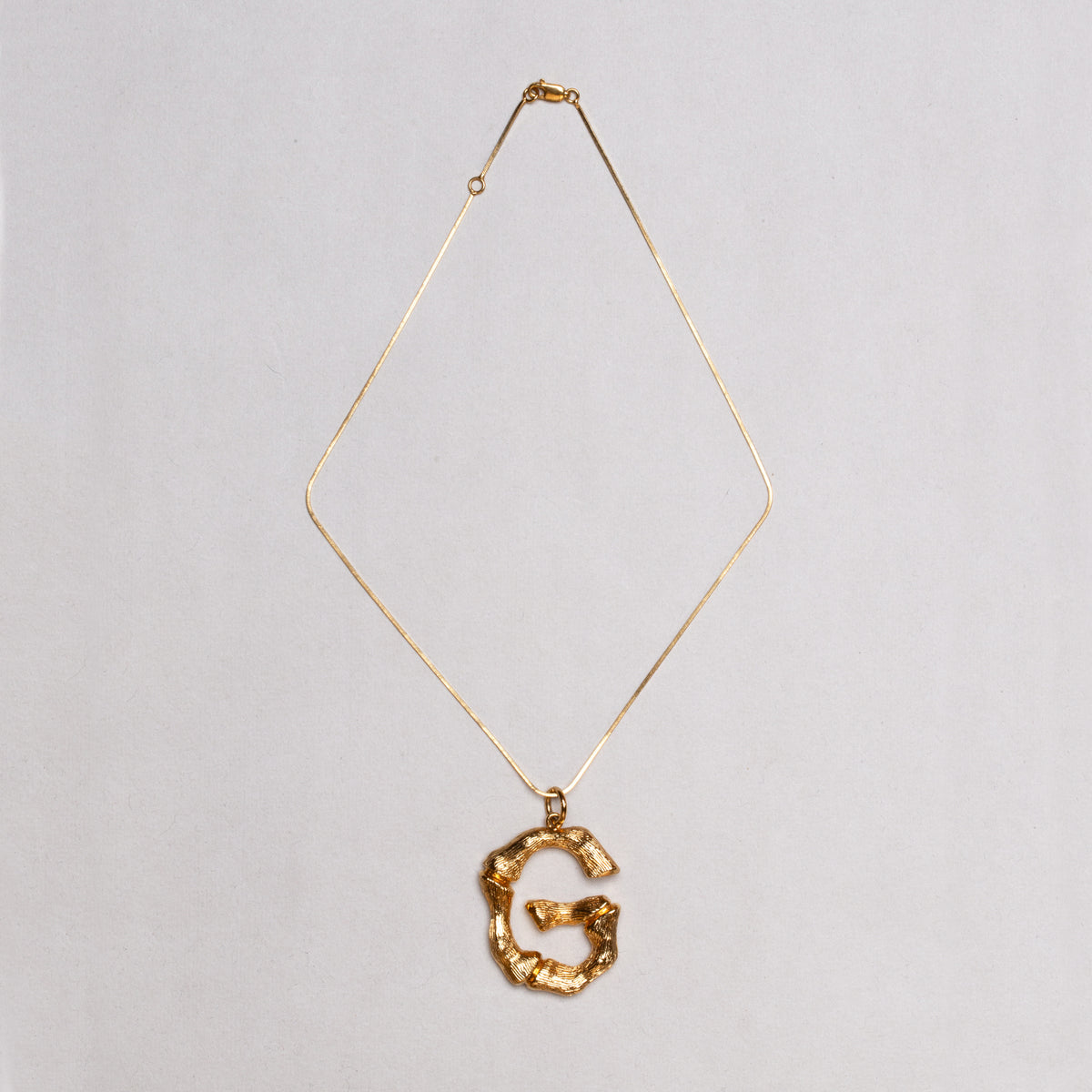 Vintage Celine Alphabet Pendant Necklace - G