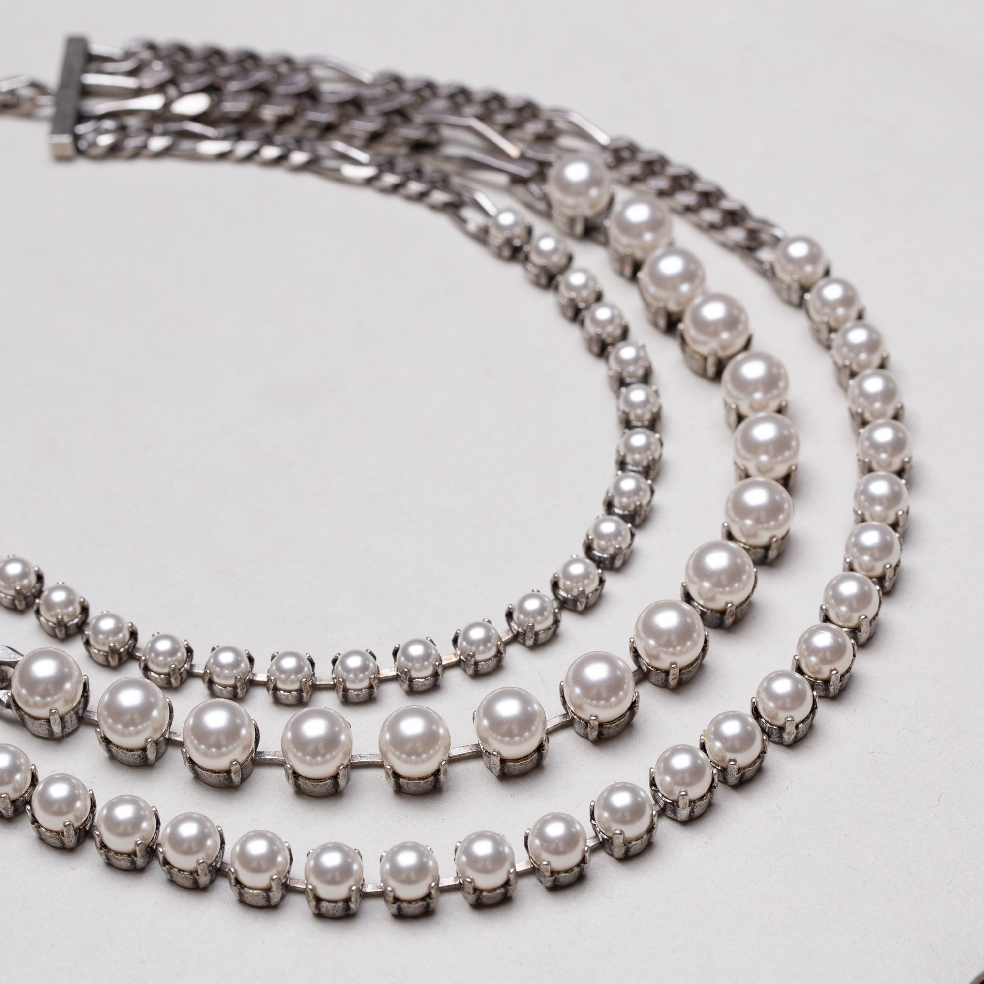 Vintage Lanvin 3-Strand Pearl Necklace