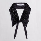 Vintage Prada Black Beaded Collar