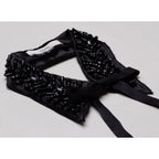 Vintage Prada Black Beaded Collar