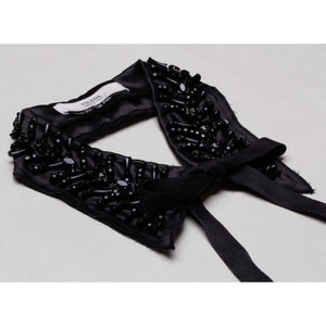 Vintage Prada Black Beaded Collar