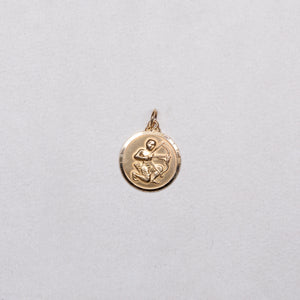 Vintage 9ct Gold Aquarius Pendant Charm