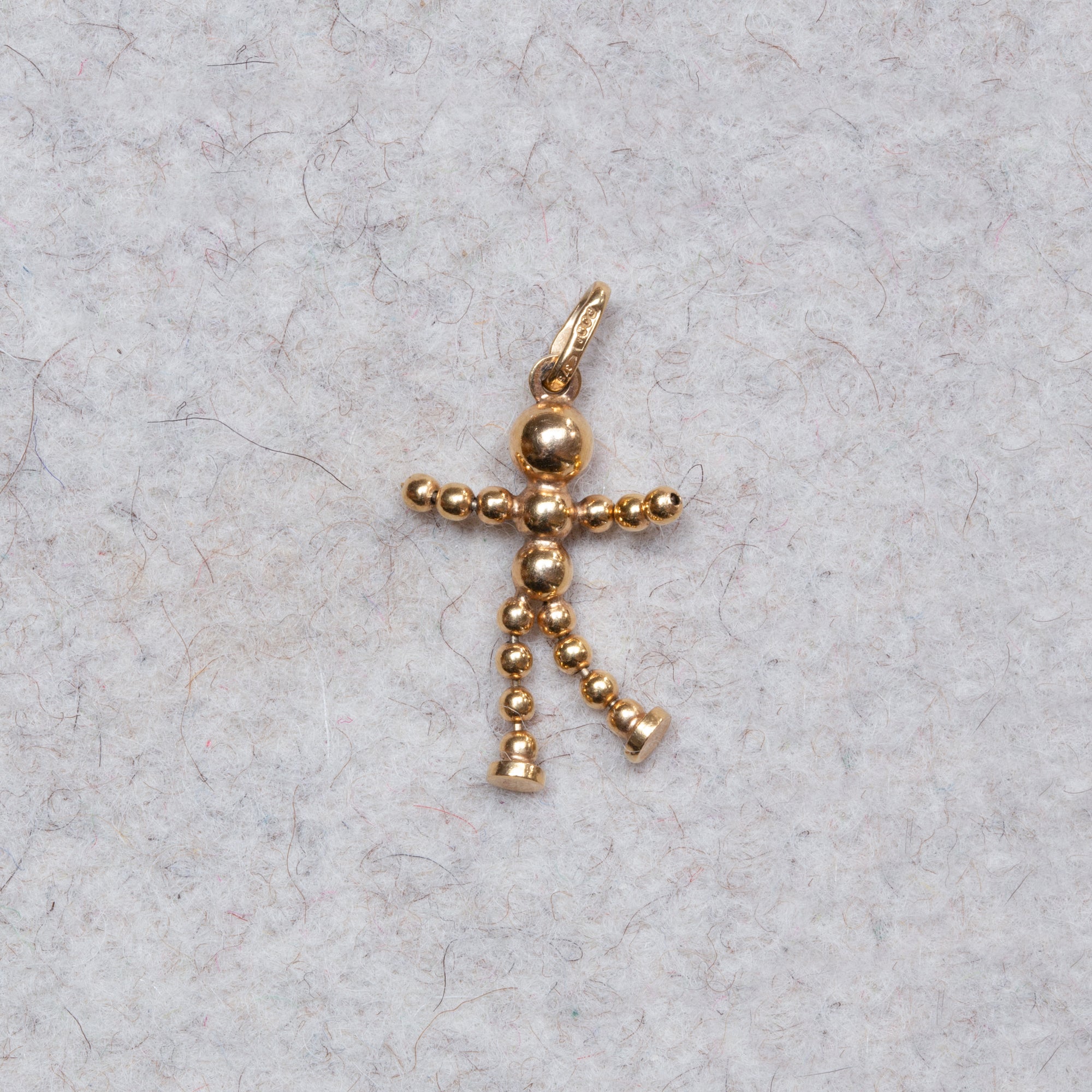 Vintage 9ct Gold Pendant Charm - Bobble Figure