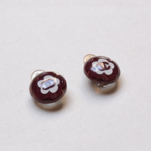 Vintage Chanel Resin Flower Clip-on Earrings