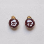 Vintage Chanel Resin Flower Clip-on Earrings