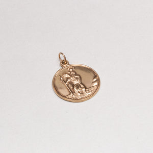 Vintage 9ct Gold St. Christopher Charm Pendant