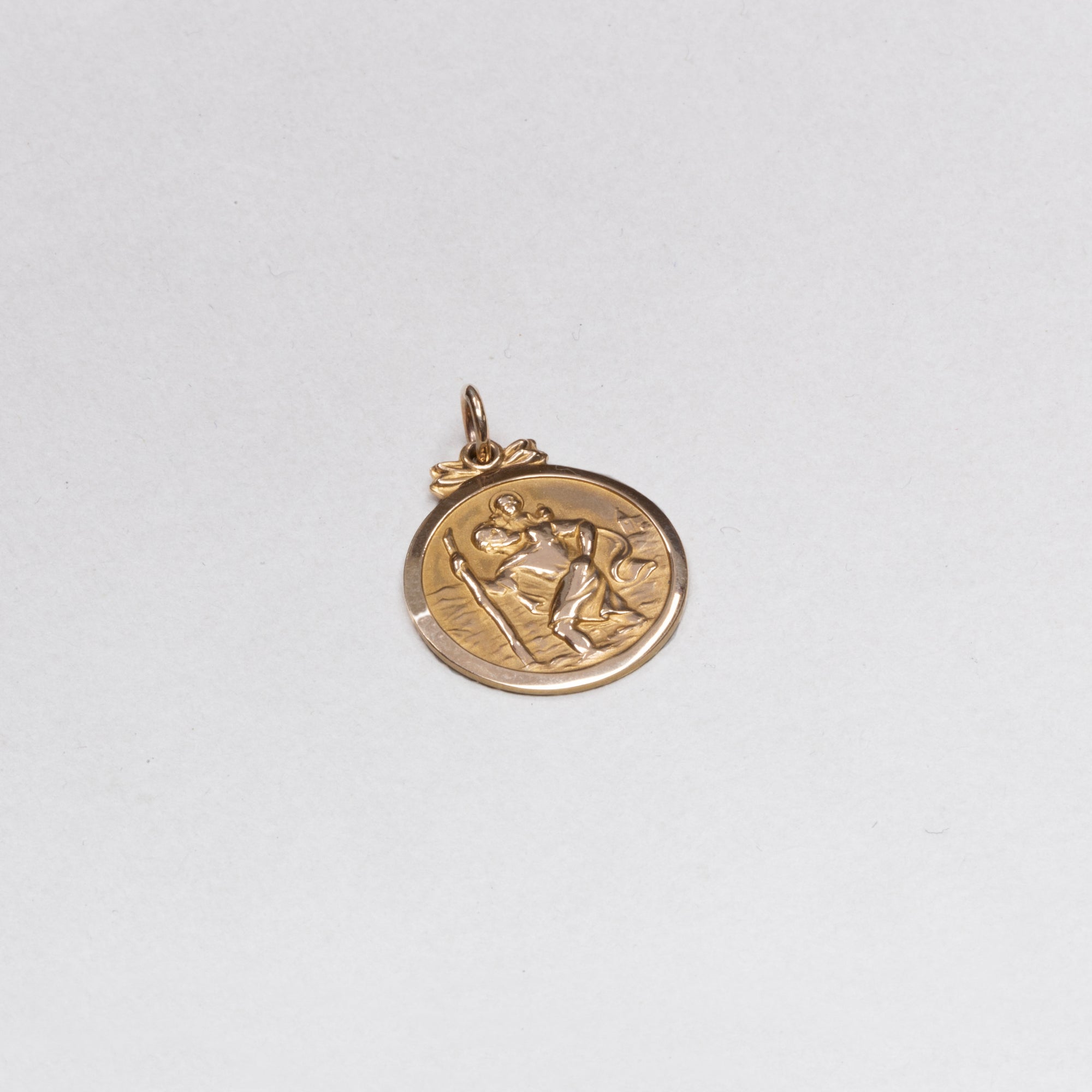 Vintage 9ct Gold St. Christopher Charm Pendant