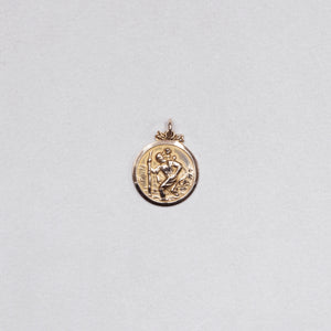 Vintage 9ct Gold St. Christopher Charm Pendant