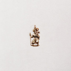 Vintage 9ct Gold St Christopher's Figure Pendant Charm