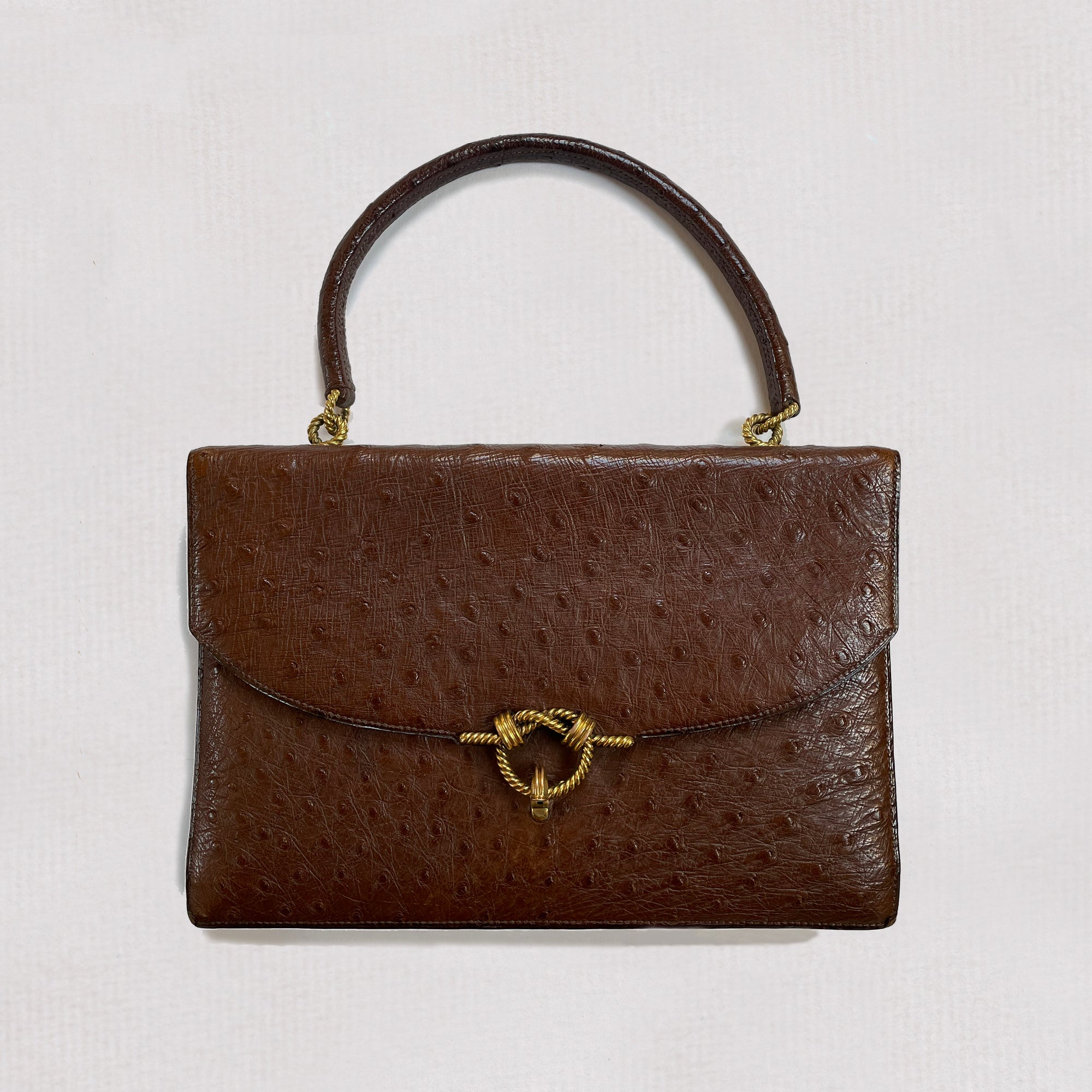 Vintage Hermes Sac Cordeliere Ostrich