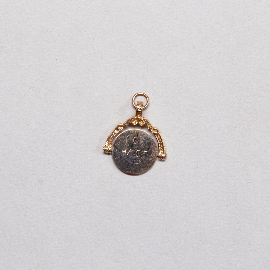 Vintage Spinning I Love You Charm Pendant