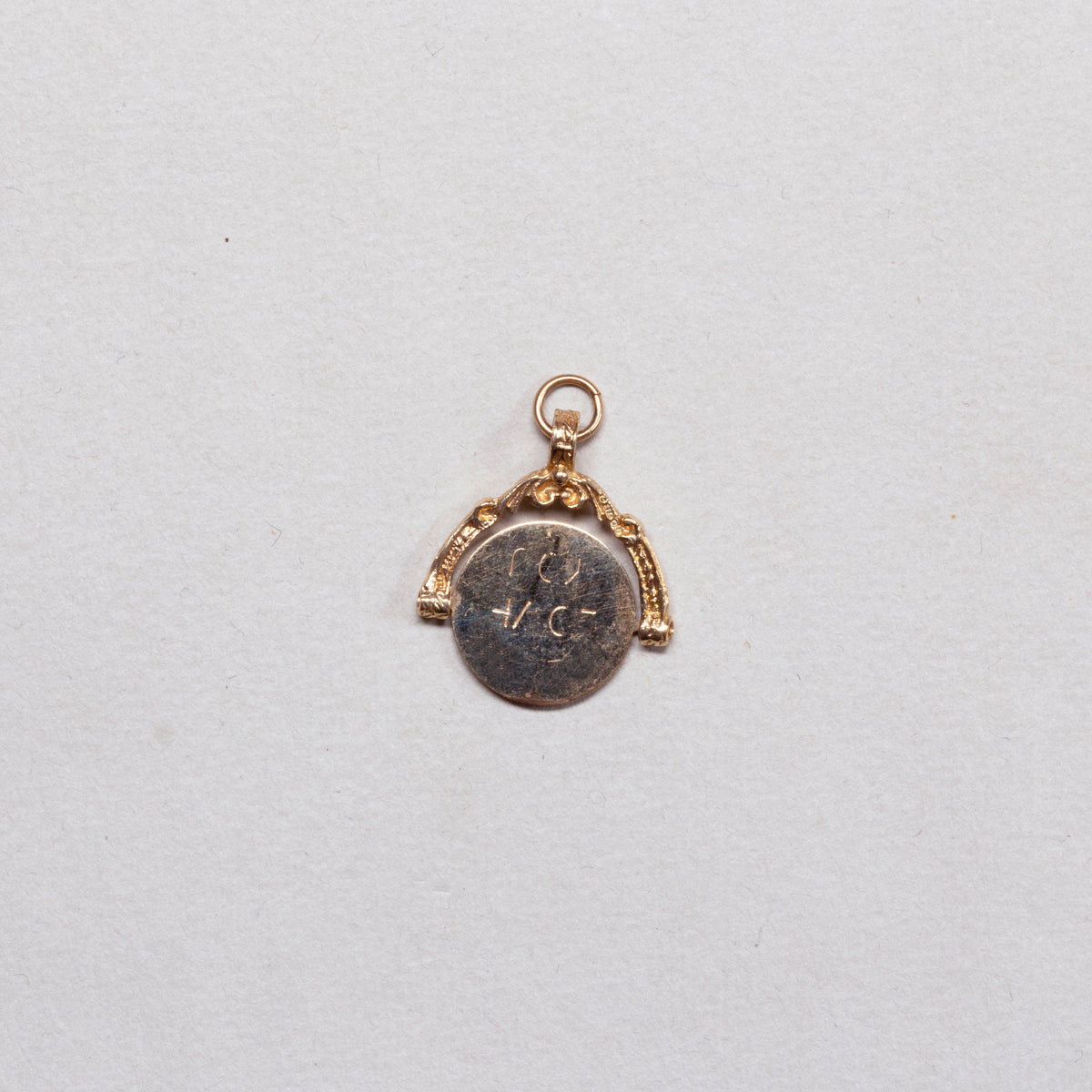 Vintage Spinning I Love You Charm Pendant