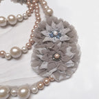 Vintage Emporio Armani Floral Faux Pearl Necklace