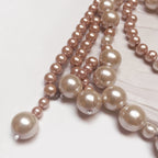 Vintage Emporio Armani Floral Faux Pearl Necklace
