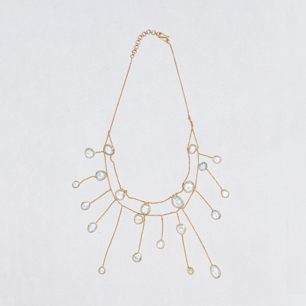 Vintage Pippa Small Waterfall Necklace with Labradorite