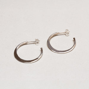 Silver Irregular Open Hoop Earrings