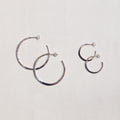 Silver Irregular Open Hoop Earrings