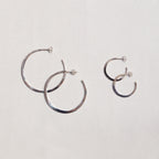 Silver Irregular Open Hoop Earrings