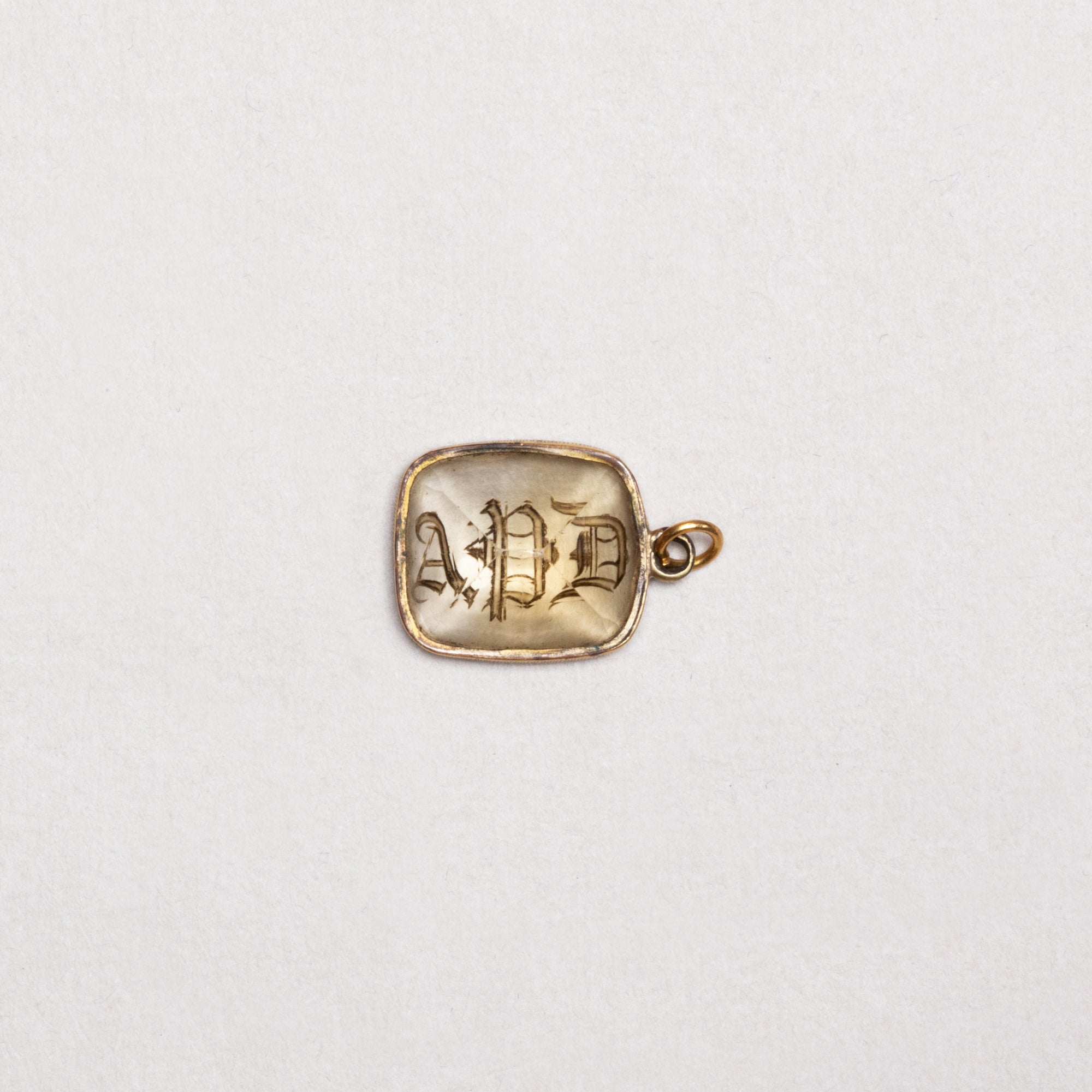 Georgian Initial Pendant with Citrine