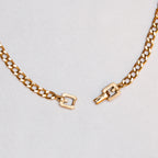 Vintage Givenchy Black and Gold Rhombus Enamel Necklace